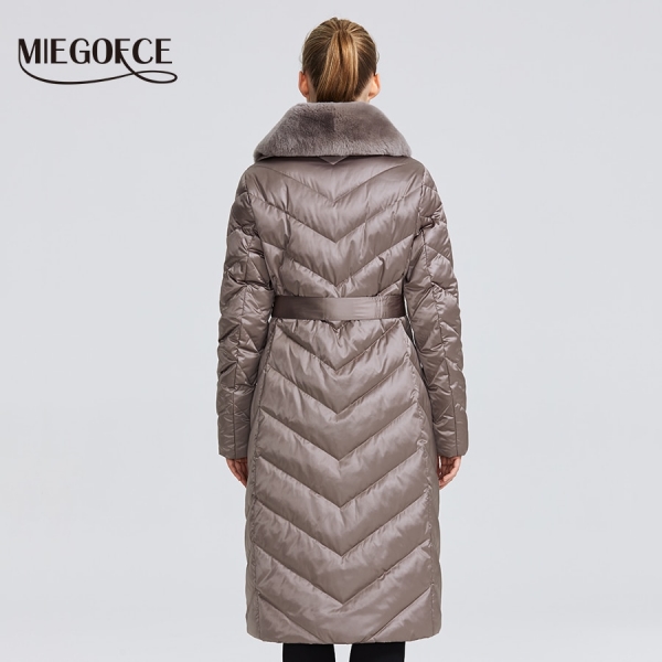 MIEGOFCE 2020 New Collection Women's Jacket With Rabbit Collar Women Winter Coat Unusual Colors That a Windproof Winter Parka 4 Windproof Winter Coat with Rabbit Collar – Stylish Warmth for Women Aged 35-45 ❄️