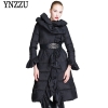 Goose Feather Down Jacket Winter Pink Thick Heat