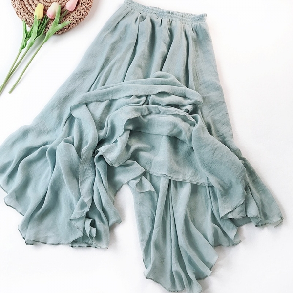 New Arrival Girls Lengthy Skirt Asymmetrical Cotton