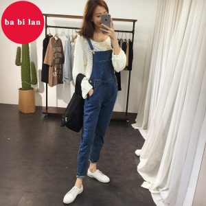 Denim Rompers Womens Jumpsuits Huge Legs