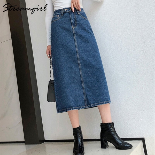 Denim Lengthy Slim Denims Autumn Classic Skirt