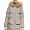 Ladies Jacket with Detachable Fur Hood Giant Pockets