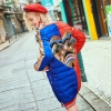 Winter raccoon fur diamond lengthy coats style