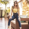 Spring Autumn Attractive Gap Denim Pants Excessive Waist Trousers