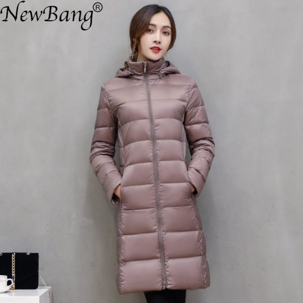 NewBang Brand Long Winter Down Jackets Women Down Jacket Female Long Windproof Warm Coat Winter Hooded Detachable Outwear 1 Model Lengthy Winter Down Jackets Girls Down Jacket