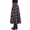 Skirt Ladies Lengthy Tartan Umbrella Autumn Elegant