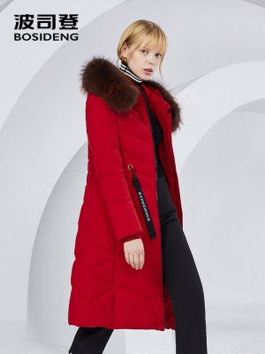 BOSIDENG X-Lengthy winter coat girls down jacket 90% duck