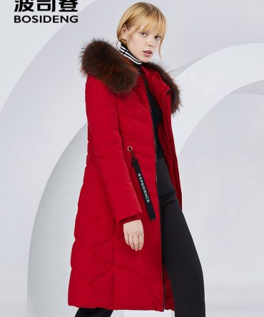 BOSIDENG X-Lengthy winter coat girls down jacket 90% duck
