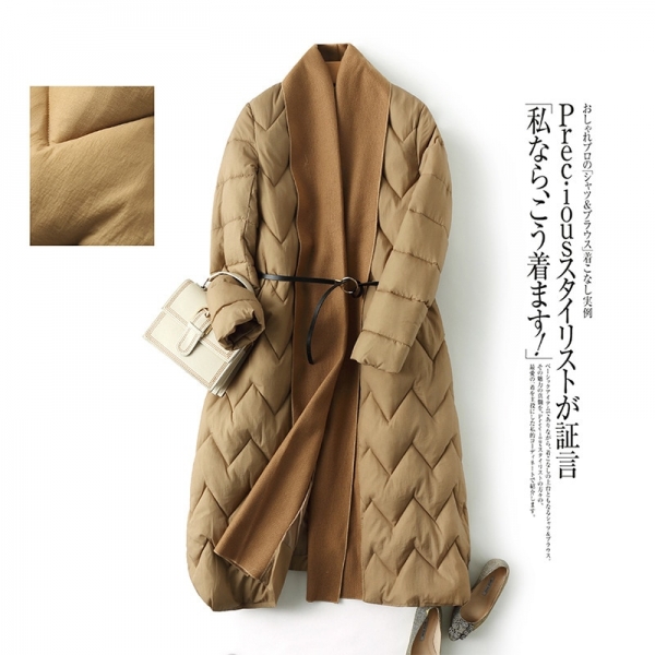Original fashion style winter long women's jacket thicken coat loose cotton padded parkas cloak type outwear soft comfortable 1 Unique vogue fashion winter lengthy girls's jacket