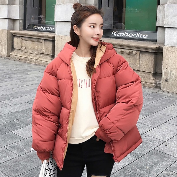 Women down coat 2020 new full zipper solid fashion cotton-padded women down jacket big hooded warm winter jacket women coat 1 Ladies down coat new full zipper stable trend cotton-padded