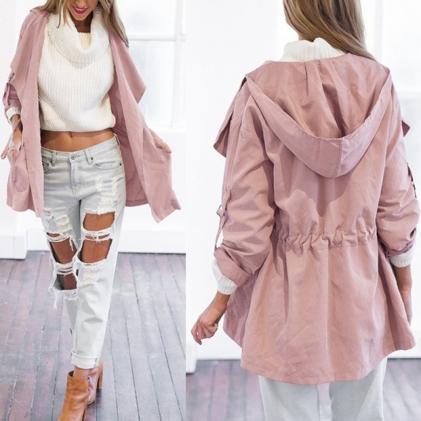 ZOGAA spring new womens jackets and coats Casual streetwear 5 colors Hooded windbreaker plus size S-3XL windbreaker women 1 ZOGAA spring new womens jackets and coats Informal streetw