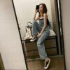 Girl Overalls Denims Jumpsuit Autumn Trend Blue Rompers