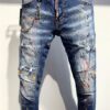 Traditional Style Designer Denims ladies/Males Straight Darkish Blue