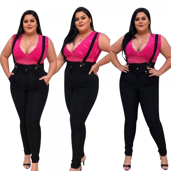 5XL Girls Denims Jumpsuit Informal Excessive Waist Overalls