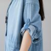 Denims Girl Excessive Waist Lengthy Sleeves Rompers
