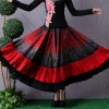 Model Girls's Lengthy Skirt Stitching Style Elastic Waist