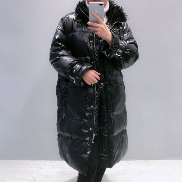 Winter Lengthy 90% White Duck Down Coat Feminine Thick Heat Parka Winter Lengthy 90% White Duck Down Coat Feminine Thick Heat Parka