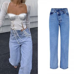 Excessive Waist Denims Girl Informal Free Girls Denim Pants