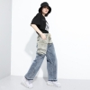 Lady Elastic Waist Push Up Ripped Denim
