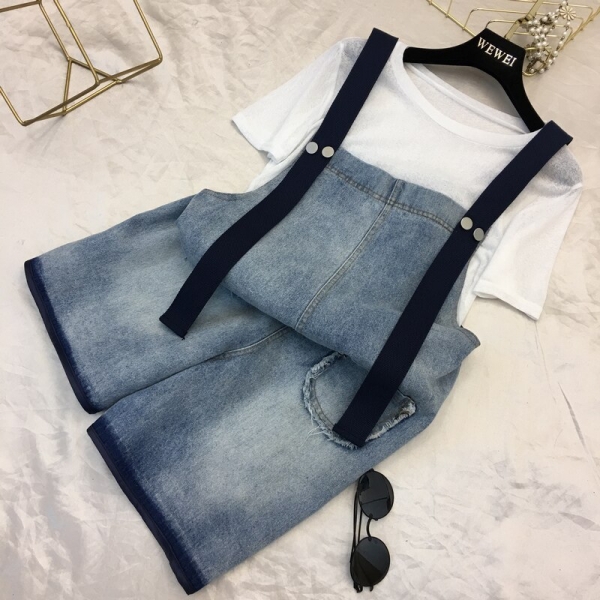 Slim Pockets Straps Denims Excessive Waist Giant