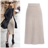 Winter Elegance: Plus Size Knitted Bodycon Pencil Skirt