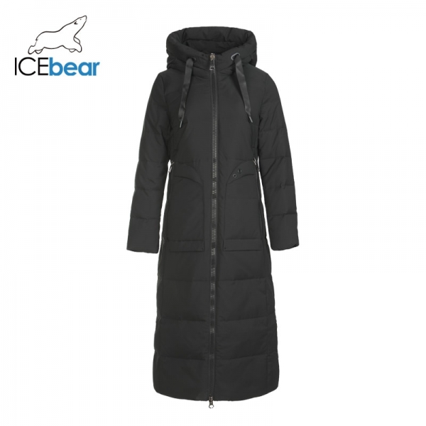 ICEbear 2019 new winter long women's down jacket fashion warm ladies jacket hooded brand ladies clothing GN418275P 1 Winter lengthy girls's down jacket style heat