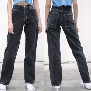 Unfastened Pants Excessive Waist Pants Brandy Melville Girls