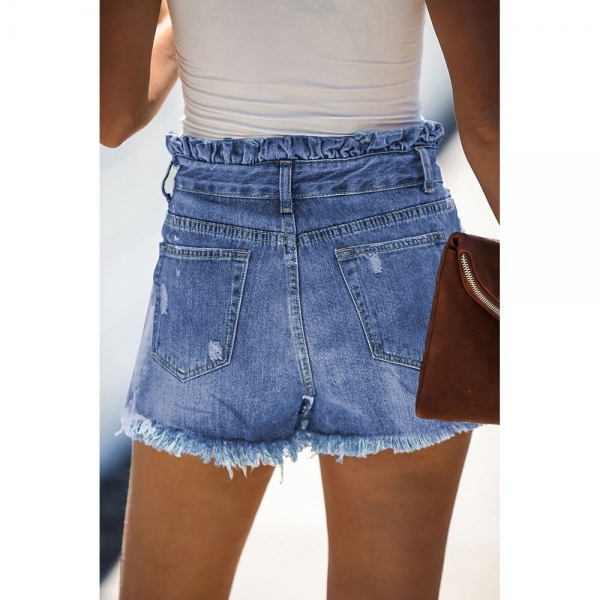 Women's Denim Shorts Jeans For Women Sexy Pants Streetwear Light Mid-Rise Women's Jeans Summer Cat Whiskers Bottom Street Trend 1 Girls's Denim Shorts Denims For Girls Horny Pants Streetwear