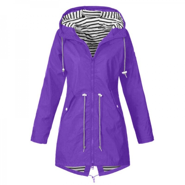 Women Jacket Coats Pure Color Waterproof Transition Jacket Outdoor Hiking Clothes Lady Lightweight Coat Streetwear Women Clothes 1 Urban Chic Waterproof Transition Jacket ??️