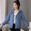 Women's Hooded Windbreaker Jacket – Lightweight Zippered Jacket for Spring and Autumn Adventures