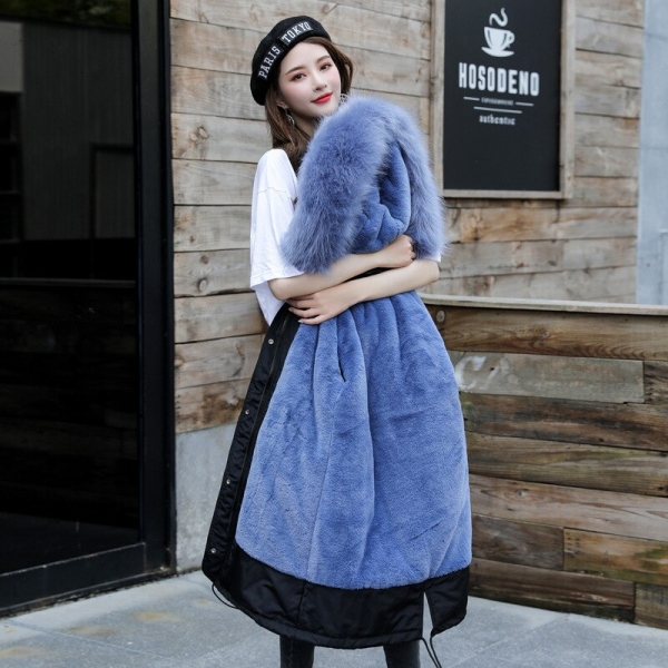 New Arrival Women Autumn Winter Jacket Cotton Lining Padded Warm Big Fur Collar Long Coats Parka Womens Jackets Office Lady 1 Arrival Ladies Autumn Winter Jacket Cotton Lining Padded Heat