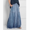 Denim Denims Girls Lengthy Skirt Stretch Classic Unfastened
