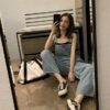 Girl Overalls Denims Jumpsuit Autumn Trend Blue Rompers