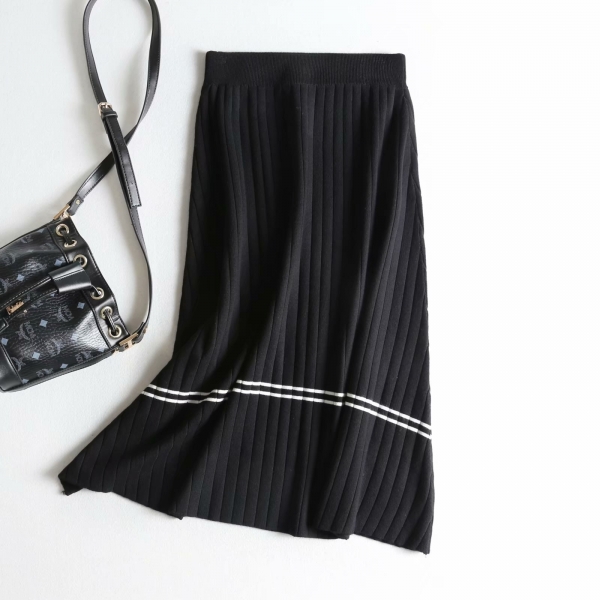 Excessive Waist Girls Spring Skirts Classic Knitting