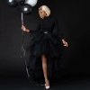 Elegant Black Tulle High-Low Skirt – Perfect for Formal Events and Custom-Made Glamour 🎀