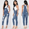 Denim Girls's Overalls Excessive Waist Ripped Denims Lady