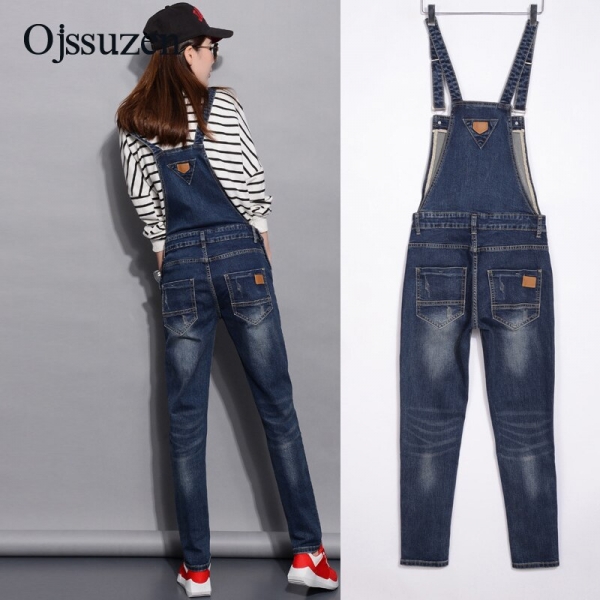 Spring Denim Jumpsuits Women Fashion Summer Romper Long Pants Elasticity Jeans Overalls For Women Jeans Bodysuits Ladies 1 Denim Jumpsuits Girls Vogue Summer time Romper Lengthy