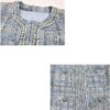 Tweed Trend Koreans Girls Coat Classic O-Neck