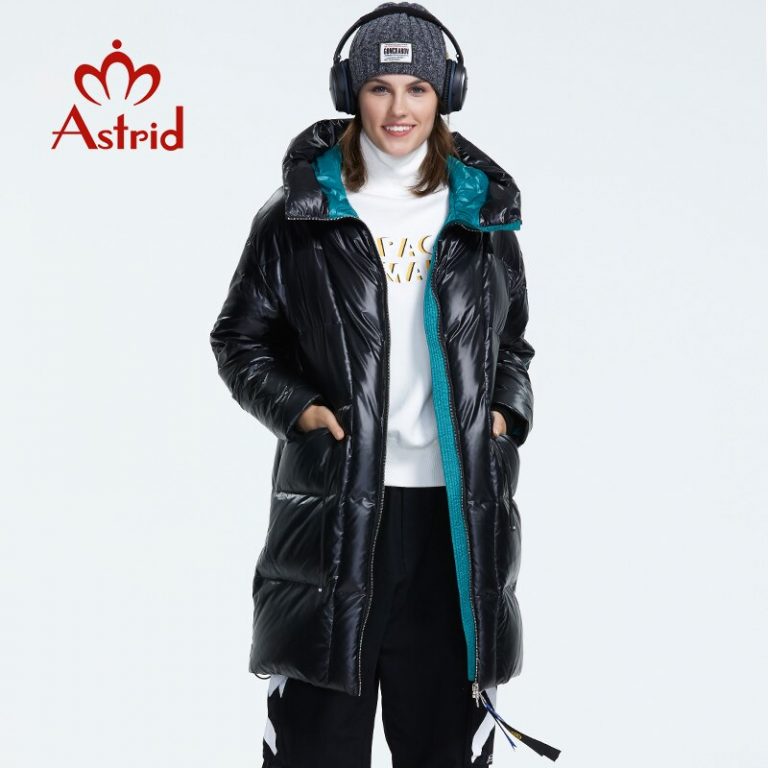 Prime shade with a hood down coat with zipper lengthy winter coat