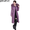 Elegance in Every Flurry: AYUNSUE Winter Duck Down Jacket with Real Fur Collar! ❄️