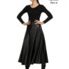 Winter Pu Leather-based Skirt Girls Maxi Lengthy