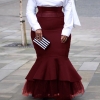 4XL 5XL Plus Skirts Autumn Winter Ladies