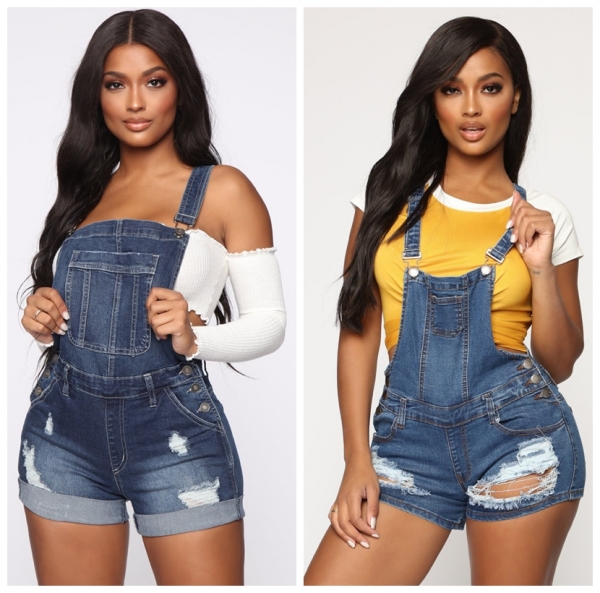 Plus Size Womens Rompers Jumpsuit Denim Short Overalls Skinny Jeans Playsuits Femme Ripped Hole Combi Shorts Combinaison Siamese 1 Plus Size Denim Jumpsuit Romper – Ultimate Comfort & Style