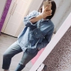 Vintage-Inspired Women’s Slim Waist Denim Jacket with Sashes – Ideal for Fall & Spring 🍁