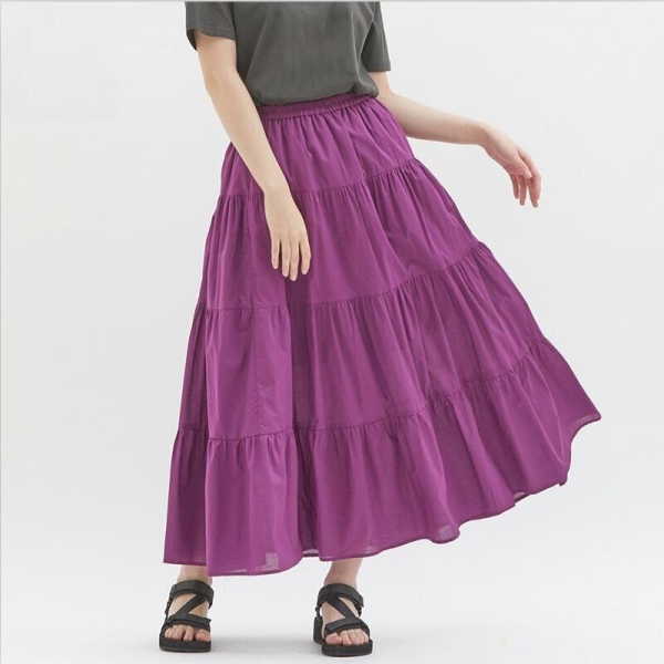 Candy Color Solid Women Long Skirts Sweet Girl Comfortable Loose Cotton Skirts Hot Sell High Street Skirts Plus Size 6XL 7XL Sweet Colour Strong Ladies Lengthy Skirts Candy