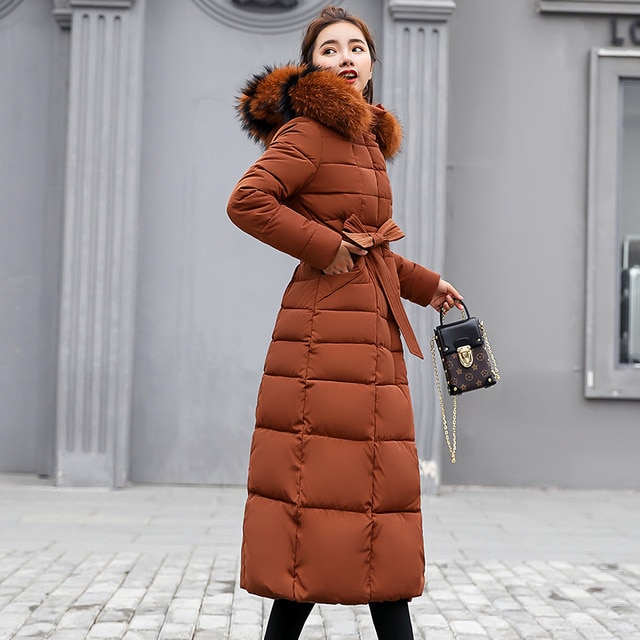 Winter women down jacket female coat 2020 new thick warm long down coat female outerwear fashion hooded winter jacket women 3 Winter ladies down jacket new thick heat