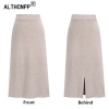 Winter Elegance: Plus Size Knitted Bodycon Pencil Skirt