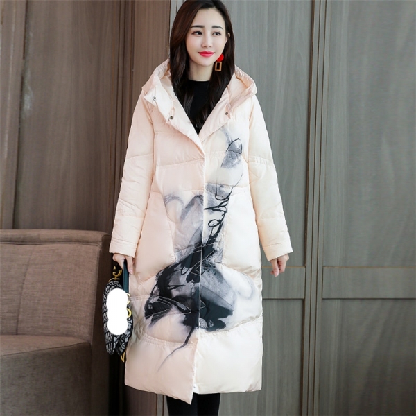 2020 New Winter Women Print Down jacket white duck down Loose Warm Chinese style down Coat Fashion Casual Hooded Parka W124 1 Winter Ladies Print Down jacket white duck