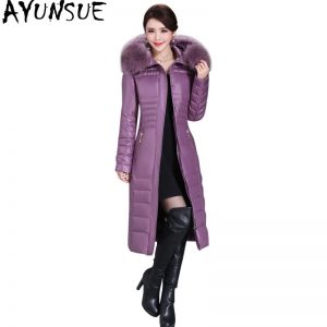Elegance in Every Flurry: AYUNSUE Winter Duck Down Jacket with Real Fur Collar! ❄️