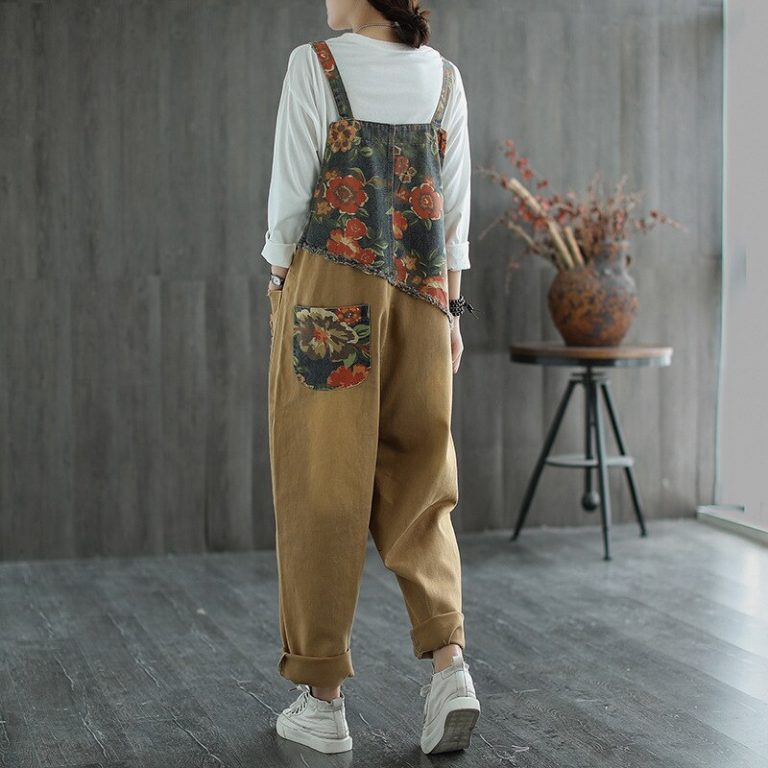 Women Floral Denim Trousers - Image 2